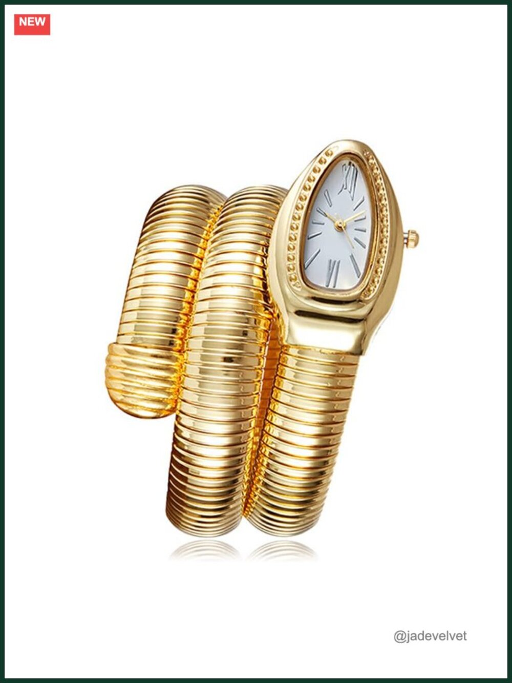 Snake Shape Bangle Watch Automatic Bracelet Wristwatch